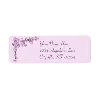 Pretty Pink Cherry Blossoms Label