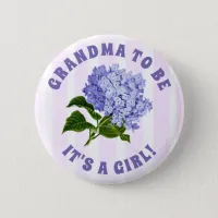 Grandma to Purple Lilacs  Baby shower Pinback Button