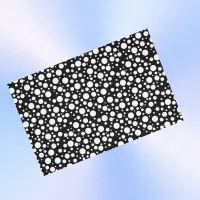 White Polka Dots on Black | Placemat