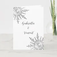 Snowflake Winter Wedding Invitation Card