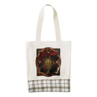 Autumn Elegance: The Floral Medallion Zazzle HEART Tote Bag