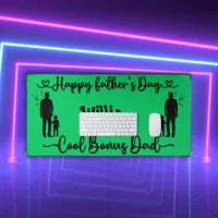 Cool Bonus Dad Happy Father's Day | Desk Mat