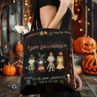 Happy Halloween Cute Monsters Party Tote Bag