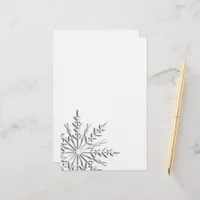 Intricate Winter Snowflake Stationery