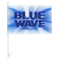 Blue Wave Democrat Car Flag