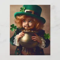St Patrick's Day Party Irish Child Pot of Gold Flyer