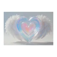 *~* Crystal Heart Angel Wings AP78  Acrylic Print