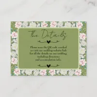 Elegant Floral Embrace Enclosure Card