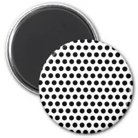 Black Polka Dots Magnet