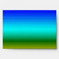 Sea and Sky Blue and Green Gradient Envelope