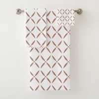 Modern Minimalist Simple Geometric Pattern Bath Towel Set