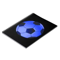 Blue American Soccer or Association Football Notebook