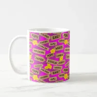 Hawaii Beach Names on Pink Coffee Mug