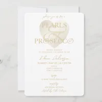 Ampersand White Pearls & Prosecco Bridal Shower In Invitation