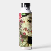 Pretty Woman Art Collage   Water Bottle