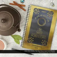 Aries Dark Zodiac: Tea Tarot Horoscope Gold Planner