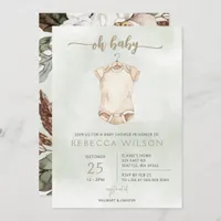 Oh Baby Gender Neutral Boho Baby Shower Invitation