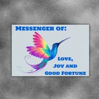 Hummingbird Love, Joy & Good Fortune | Poster