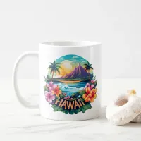 Hawaii Aloha Tropical Beach Mountains Travel Coffee Mug