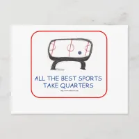 All the best sports take quarters postcard