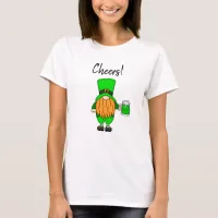 Cheers St Patrick's Day Leprechaun | Green Beer T-Shirt