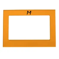 Monogram Minimal Pumpkin Orange Fall Thanksgiving Magnetic Frame