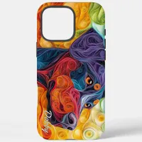 Colorful Doberman Pincher Portrait iPhone 16 Pro Max Case