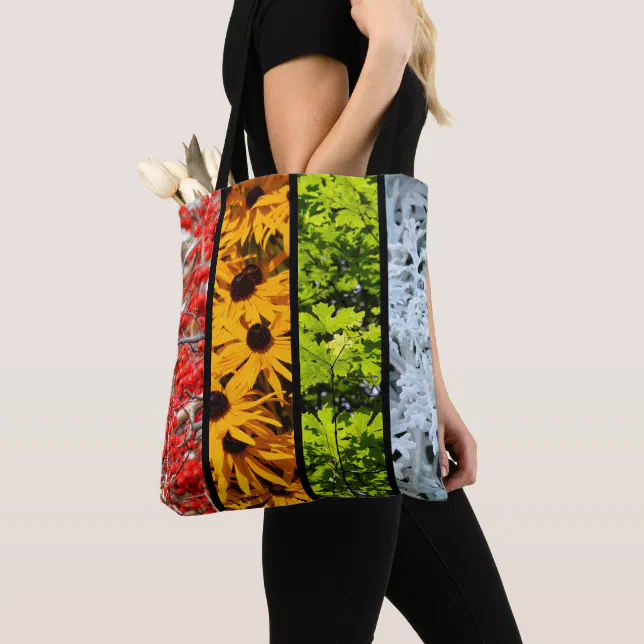 Colors of the Changing Seasons Quadriptych Tote Bag