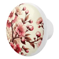 Cherry Blossom Ceramic Knob