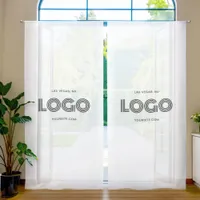 Create Your Own Business Logo Sheer Curtains