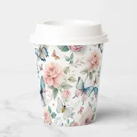 Butterflies and Roses Paper cup