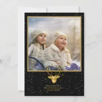 Deer Antlers Arrows Christmas Photo Gold ID861 Announcement