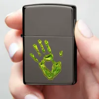 Glowing Ghoul Handprint Zippo Lighter