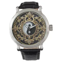 Black and White Yin Yang Symbol Watch