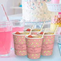 Bridal Shower Main Squeeze Lemons Fruit Vintage Paper Cups