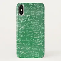 My Many Moods Fun School Doodle Chalk  Art iPhone XS Case