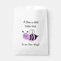Pink Bumble Bee Baby Shower Favor Bags