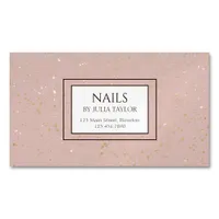 Simple Pink Glitter Nail Salon Manicurist Pastel Business Card Magnet