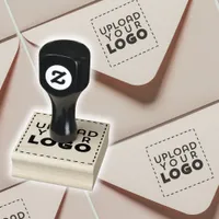 Medium Square Business Logo Custom Rubber Stamp