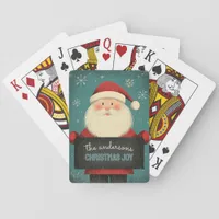 Customizable Happy Santa Poker Cards