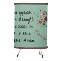 Kids Christian Prayer Woodland Scorpion on Green | Tripod Lamp