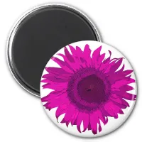 Pink Pop Art Sunflower Magnet