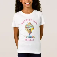 Personalized Birthday Girl | Ice Cream Sundae T-Shirt