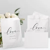 Love is Sweet Modern Elegant Romantic Wedding Favor Bag