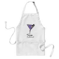 chic purple martini adult apron