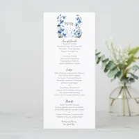 Bluebells Floral Wedding  Menu