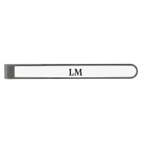 Personalize Monogram Name Quote Gunmetal Finish Ti Gunmetal Finish Tie Bar