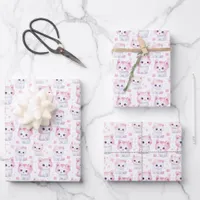 Cute Fluffy Pink Kittens  Wrapping Paper Sheets