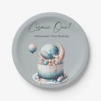 Cosmic One! Celestial 1st Boy Birthday  Paper Plates