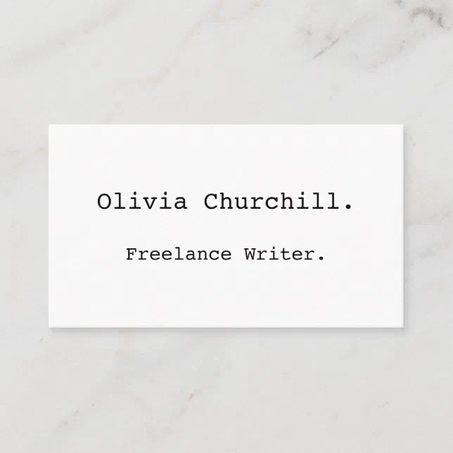 Clean Simple Minimalist Professional Business Card